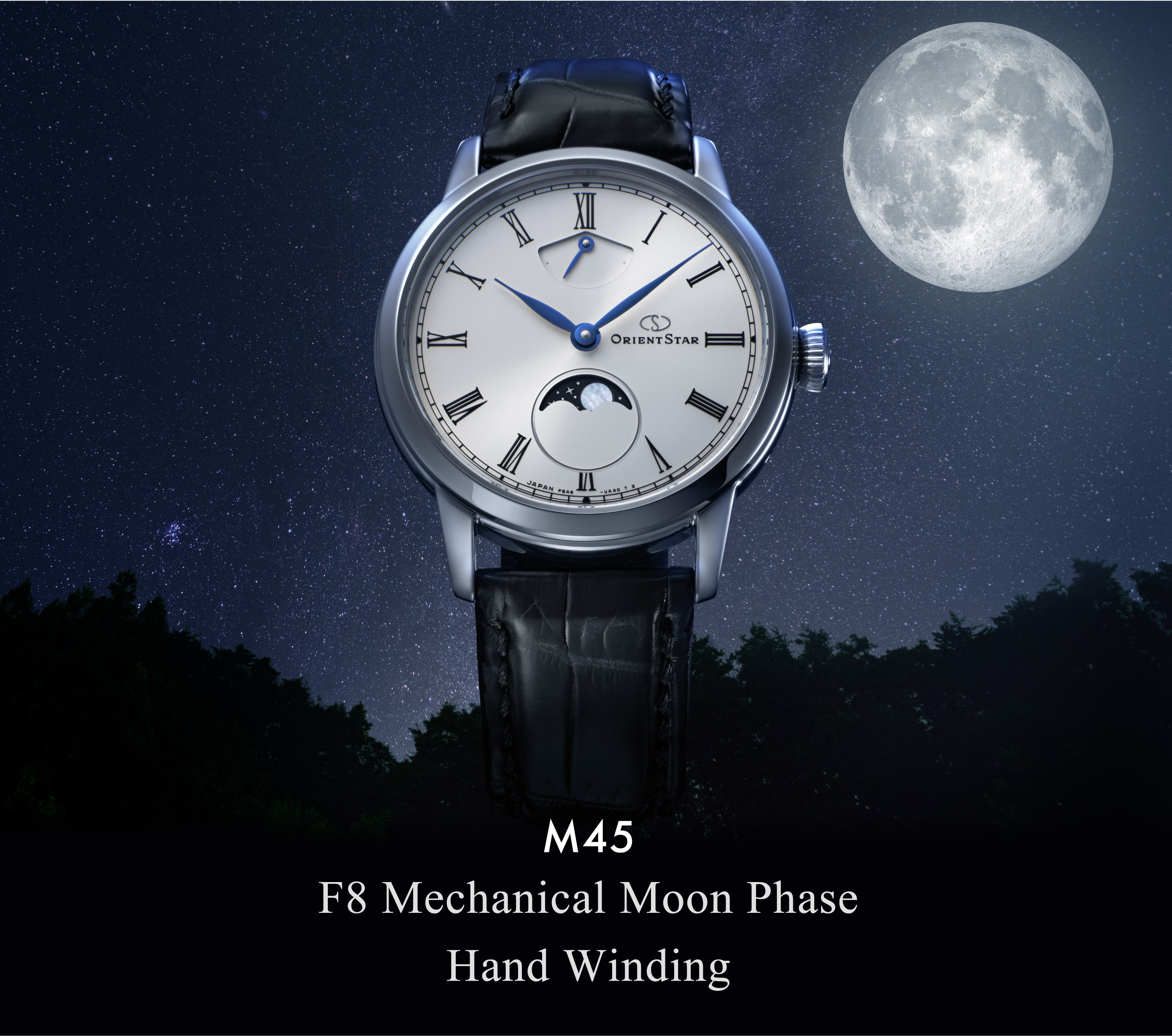 M45 F8 Mechanical Moon Phase Hand winding